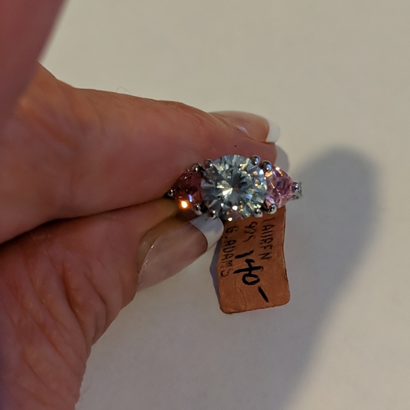 Lauren G. Adams .925 Silver Three Stone Ring Sz. 8 - Picture 4 of 4